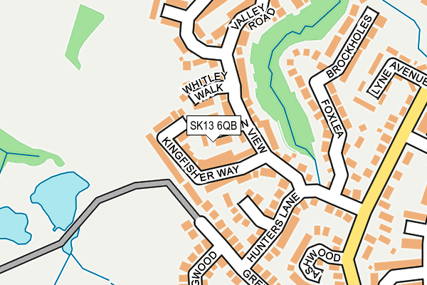 SK13 6QB map - OS OpenMap – Local (Ordnance Survey)