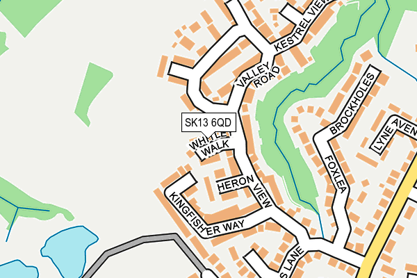 SK13 6QD map - OS OpenMap – Local (Ordnance Survey)