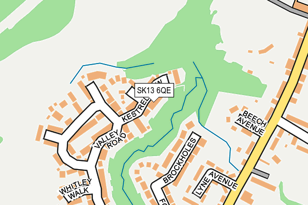 SK13 6QE map - OS OpenMap – Local (Ordnance Survey)