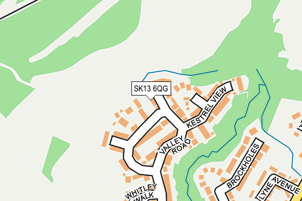 SK13 6QG map - OS OpenMap – Local (Ordnance Survey)