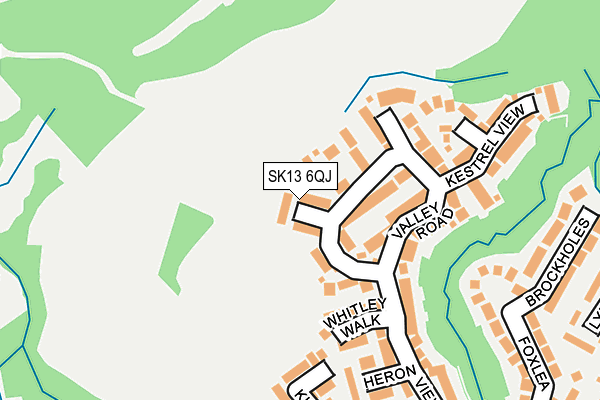 SK13 6QJ map - OS OpenMap – Local (Ordnance Survey)