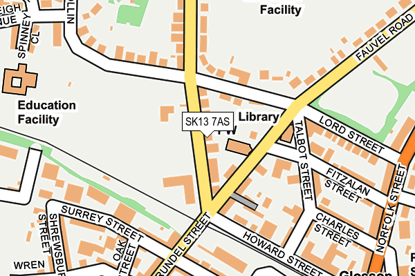 SK13 7AS map - OS OpenMap – Local (Ordnance Survey)