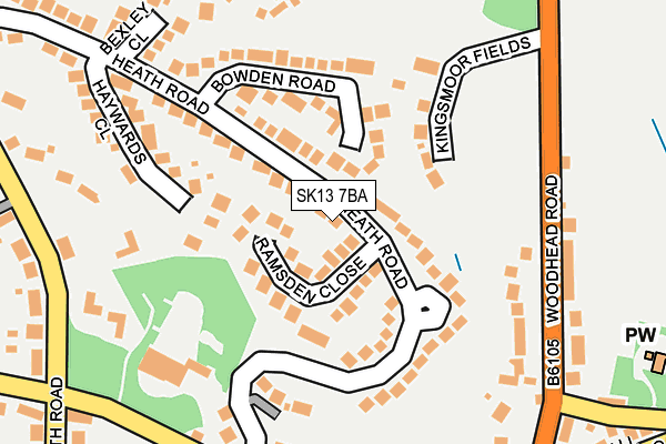 SK13 7BA map - OS OpenMap – Local (Ordnance Survey)