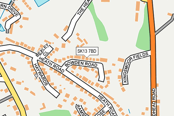 SK13 7BD map - OS OpenMap – Local (Ordnance Survey)