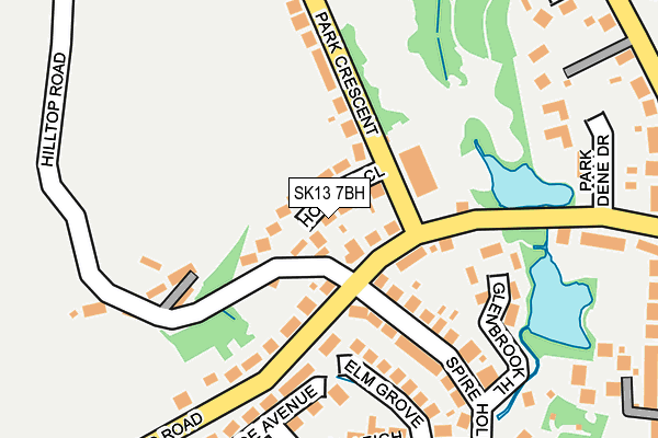 SK13 7BH map - OS OpenMap – Local (Ordnance Survey)