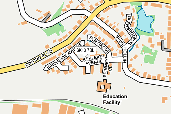 SK13 7BL map - OS OpenMap – Local (Ordnance Survey)