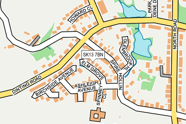 SK13 7BN map - OS OpenMap – Local (Ordnance Survey)