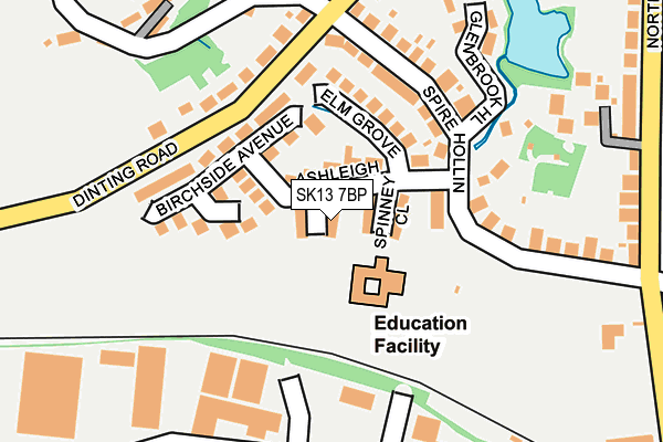 SK13 7BP map - OS OpenMap – Local (Ordnance Survey)