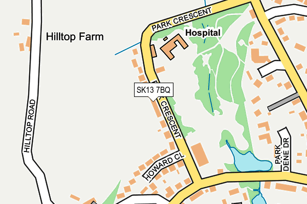 SK13 7BQ map - OS OpenMap – Local (Ordnance Survey)