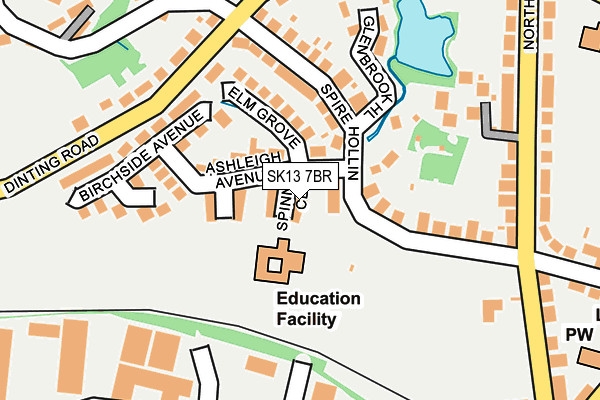 SK13 7BR map - OS OpenMap – Local (Ordnance Survey)