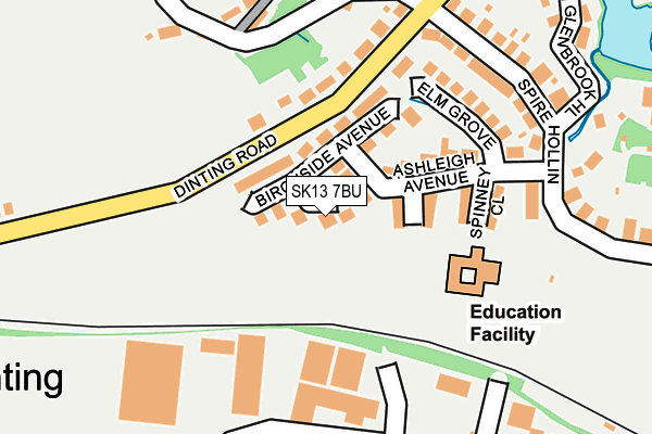 SK13 7BU map - OS OpenMap – Local (Ordnance Survey)