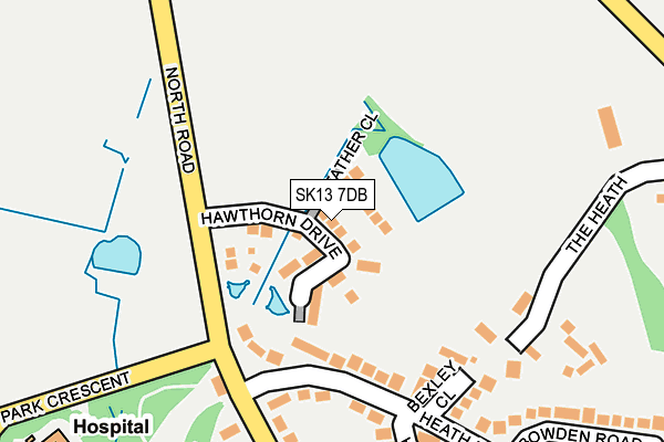 SK13 7DB map - OS OpenMap – Local (Ordnance Survey)