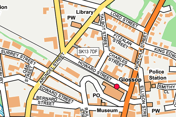 SK13 7DF map - OS OpenMap – Local (Ordnance Survey)