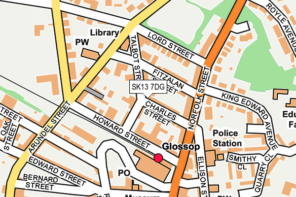 SK13 7DG map - OS OpenMap – Local (Ordnance Survey)