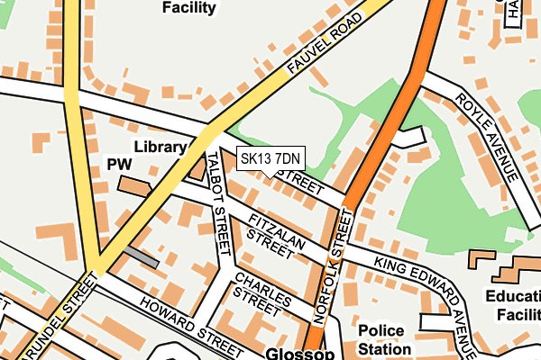 SK13 7DN map - OS OpenMap – Local (Ordnance Survey)