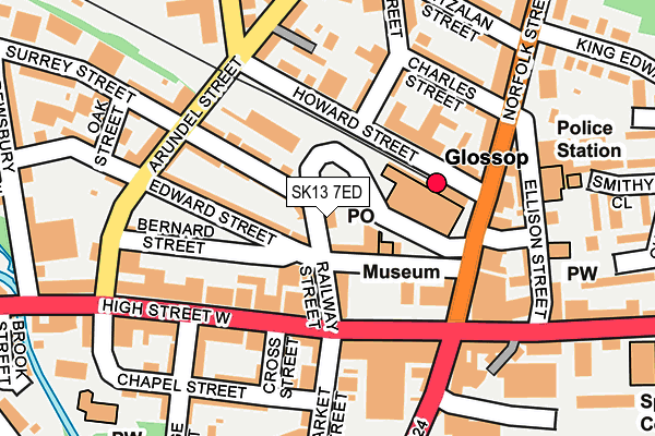 SK13 7ED map - OS OpenMap – Local (Ordnance Survey)