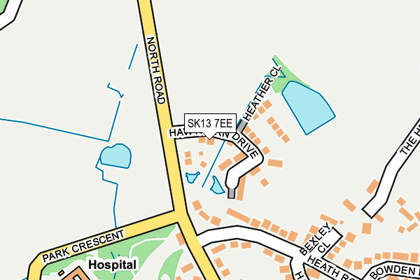 SK13 7EE map - OS OpenMap – Local (Ordnance Survey)