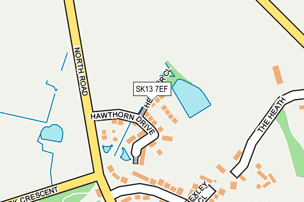 SK13 7EF map - OS OpenMap – Local (Ordnance Survey)