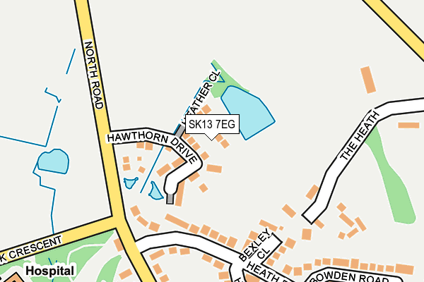 SK13 7EG map - OS OpenMap – Local (Ordnance Survey)