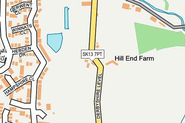 SK13 7PT map - OS OpenMap – Local (Ordnance Survey)