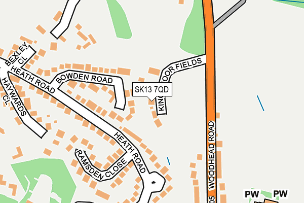 SK13 7QD map - OS OpenMap – Local (Ordnance Survey)