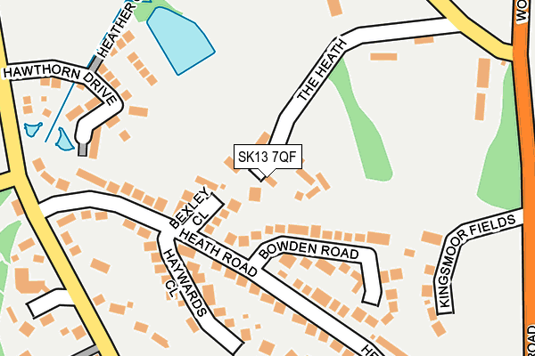 SK13 7QF map - OS OpenMap – Local (Ordnance Survey)