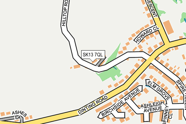 SK13 7QL map - OS OpenMap – Local (Ordnance Survey)