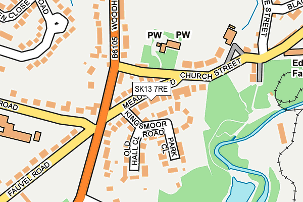 SK13 7RE map - OS OpenMap – Local (Ordnance Survey)