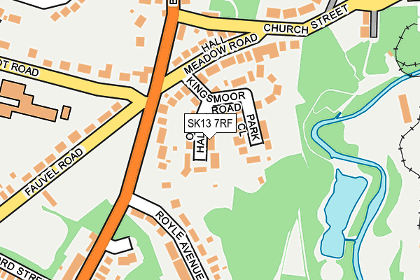 SK13 7RF map - OS OpenMap – Local (Ordnance Survey)