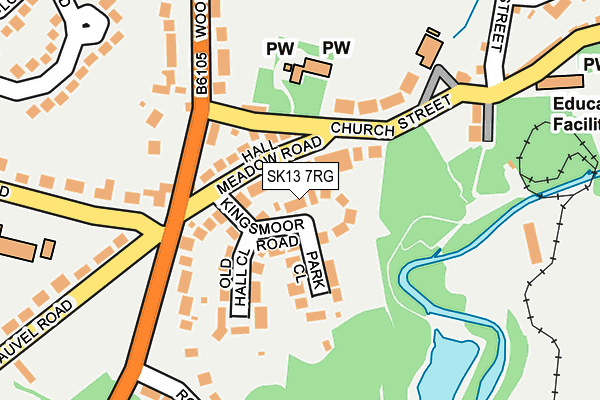 SK13 7RG map - OS OpenMap – Local (Ordnance Survey)
