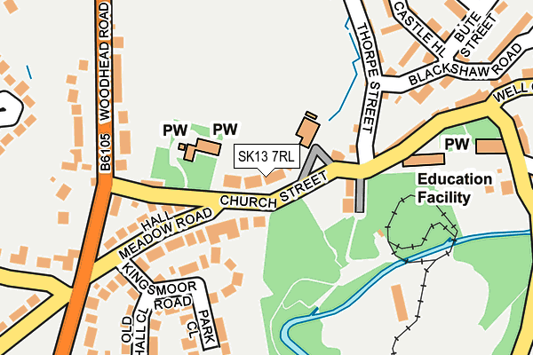 SK13 7RL map - OS OpenMap – Local (Ordnance Survey)