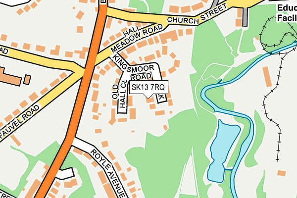 SK13 7RQ map - OS OpenMap – Local (Ordnance Survey)