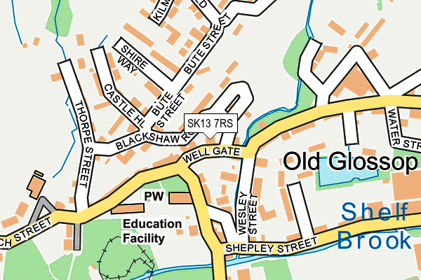 SK13 7RS map - OS OpenMap – Local (Ordnance Survey)