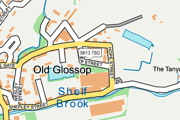 SK13 7SG map - OS OpenMap – Local (Ordnance Survey)