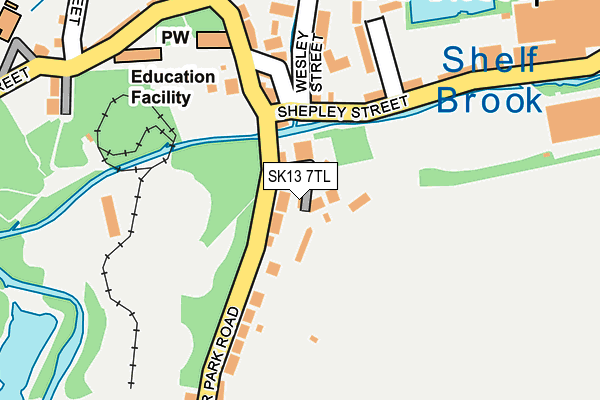 SK13 7TL map - OS OpenMap – Local (Ordnance Survey)