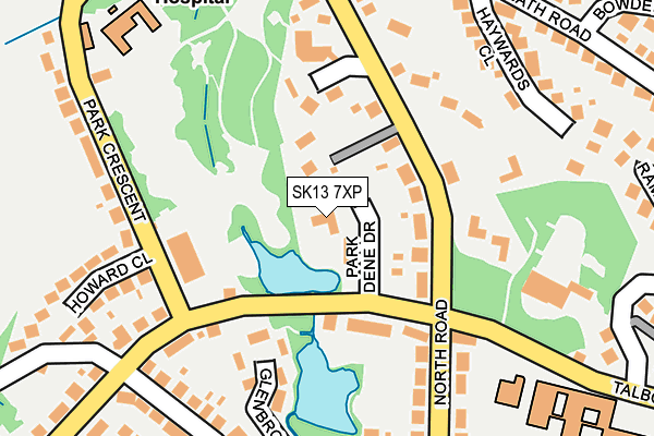 SK13 7XP map - OS OpenMap – Local (Ordnance Survey)
