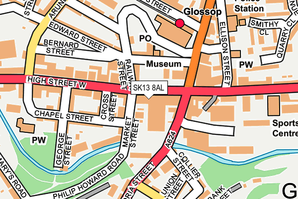SK13 8AL map - OS OpenMap – Local (Ordnance Survey)