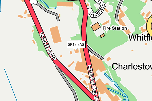 SK13 8AS map - OS OpenMap – Local (Ordnance Survey)