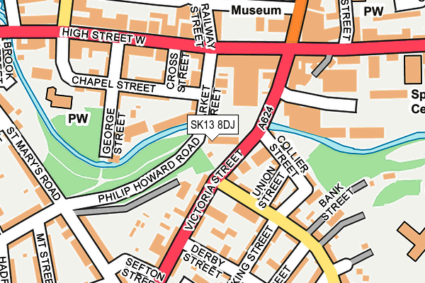 SK13 8DJ map - OS OpenMap – Local (Ordnance Survey)