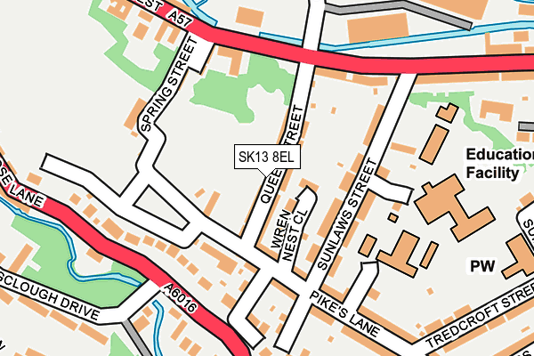 SK13 8EL map - OS OpenMap – Local (Ordnance Survey)