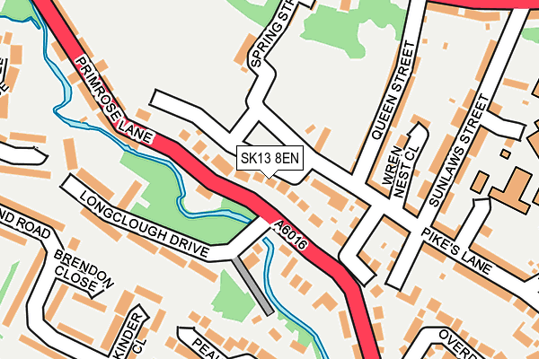 SK13 8EN map - OS OpenMap – Local (Ordnance Survey)