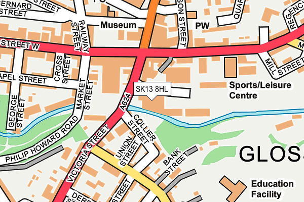 SK13 8HL map - OS OpenMap – Local (Ordnance Survey)