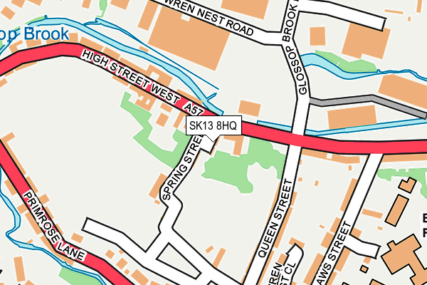SK13 8HQ map - OS OpenMap – Local (Ordnance Survey)