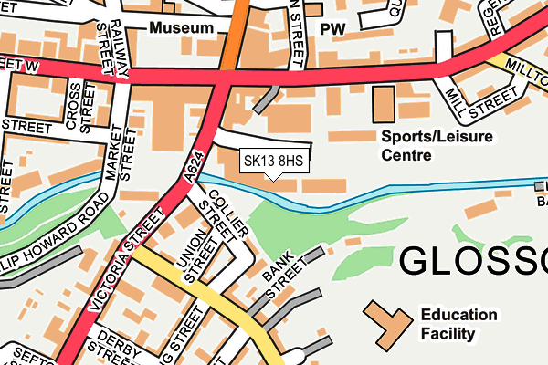 SK13 8HS map - OS OpenMap – Local (Ordnance Survey)