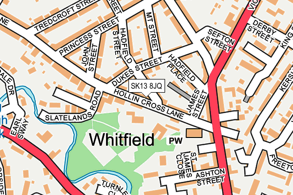 SK13 8JQ map - OS OpenMap – Local (Ordnance Survey)