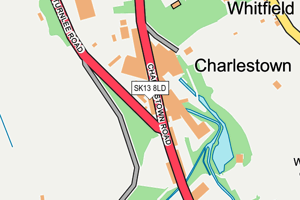 SK13 8LD map - OS OpenMap – Local (Ordnance Survey)