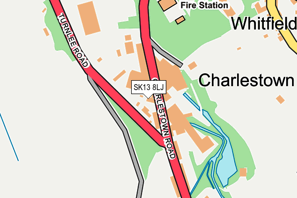 SK13 8LJ map - OS OpenMap – Local (Ordnance Survey)