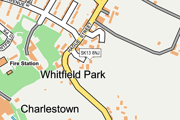 SK13 8NJ map - OS OpenMap – Local (Ordnance Survey)