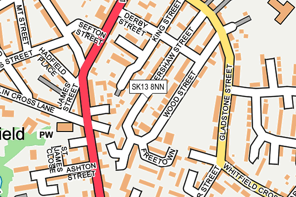 SK13 8NN map - OS OpenMap – Local (Ordnance Survey)