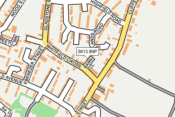 SK13 8NP map - OS OpenMap – Local (Ordnance Survey)